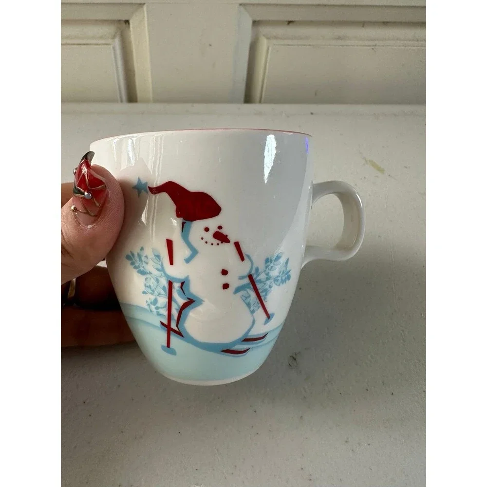 Vintage Starbucks Holiday 2007 Cookies Milk For Santa Mini Mug Snack Plate Set